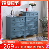 Cabinet of drawers special clearance economy white solid wood modern minimalist large-capacity Nordic bedroom storage living room cabinet