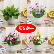 Simulation bonsai home furnishings fake flower art small potted plant ornaments set jewelry plastic dry bouquet