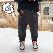 Boys plus velvet jeans winter clothes New Baby 2 children Foreign style thickening 3 years old children Winter Korean pants tide