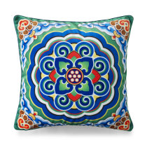 Cloud mink velvet dazzling ethnic style cushion cover hotel inn new Chinese ethnic pattern pillow case can contain core