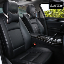 Car headrest pair of leather neck pillow seat head pillow car cervical pillow Four Seasons men Universal pillow