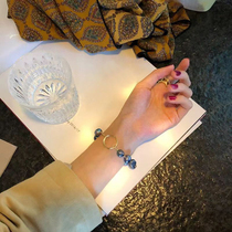 little joys925 silver gold-plated Baroque Pearl circle bracelet female natural pearl niche design