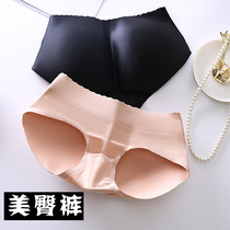 Body-pants woman close-up Hip Plastic Type Bunches Waist Small Belly Meme Body Thickening Comfort Low Waist Breathable Unscarred Underwear