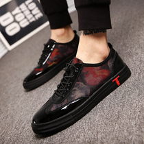 Tide brand mens shoes 2021 new leather breathable small leather shoes Korean version of the trend board shoes British low-top business casual shoes