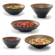 Top melamine tableware noodle bowl Bowl Bowl creative imitation porcelain plastic rice noodle bowl restaurant restaurant Noodle Bowl Commercial Bowl