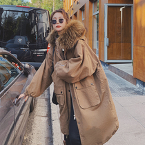 Parker cotton-padded women 2021 Winter new Korean loose ins foreign-style chic plus velvet cotton-padded jacket jacket