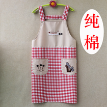 Pure cotton full cotton Home Apron Kitchen Woman Fashion Cute And Breathable Cloth Cooking Soft Summer Braces Apron