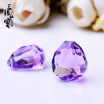Three yuan treasure Amethyst pendant female clavicle chain Amethyst rough carved face necklace Fashion jewelry send silver chain