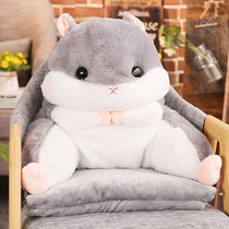 Hamster office cushion chair back cushion waist pillow car seat cute waist cushion pillow quilt dual use