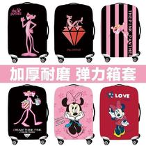 trolley case set luggage case cover travel case set leath