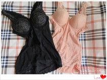 Four seasons foreign trade Korea export deep V sexy black body shape slimming waist vest top with Cup