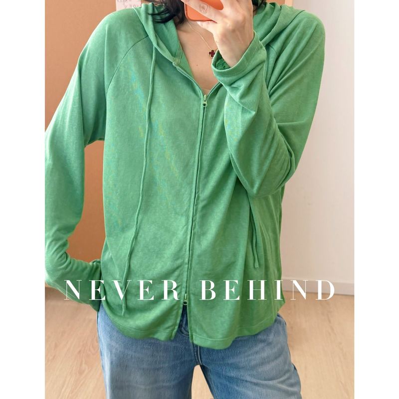 5.31 Never Behind Stylish Hooded Long-Sleeve Lyocell Cardigan Summer Jacket