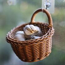 Knitting kitchen ginger garlic collection basket ancient wall hanging handhandcuff kitchenware basket kitchenware basket blue