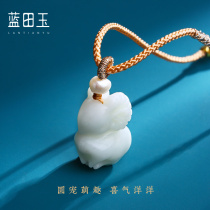 Blue Tian Jade Flagship Store Festive and Pendant Jade Necklace Pendant Jade Necklace Men and women Baby Sheep Hang Pendant Sending Girlfriend