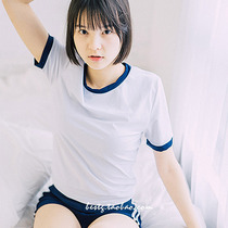 Japanese cute white blue JK dead water short sleeve Conservative belly student swimsuit split hot spring swimsuit female summer