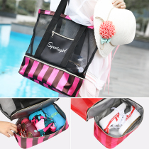 Single Shoulder Bag Travel Bag Swimming Dry Wet Separation Waterproof Fitness Storage Translucent Women Messenger Large Capacity Large Size
