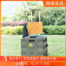 Export Japanese folding shopping household cart trunk outdoor car storage box storage box storage and sorting trolley