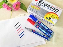 Office stationery 528 erasable whiteboard pen teaching easy to rub water mark pen red black blue 14cm long