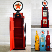 Retro Iron Art Refueling Tanker Retro Inglén Decoration Cabinet Home Liquor Cabinet KTV Mall Restaurant Display Props