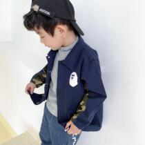 BAPE Tide Card Children Dress Male And Female Children Baby Baby Camouflatus Heads Large Pocket Shuttle Woven Jacket Windcoat