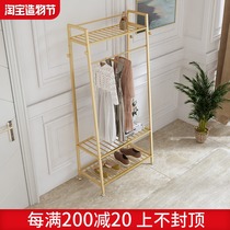 Clothing store hangers landing Mens and womens childrens clothing nail shop clothes rack Cloakroom locker room gold display rack