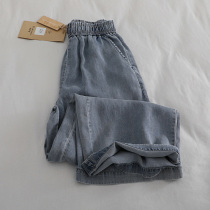 Thin silk cool ~ highly recommended ~ factory summer thin wear jeans eight and nine broad leg pants