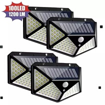 100LED Solar Wall Lamp PIR Motion Sensor Yard Garden LightS