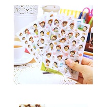 Korean creative cartoon hneybee girl DIY Diary posted on mobile phone decoration stickers 6 posted on the face