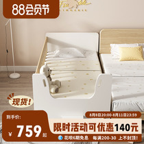 Nordic Solid Wood Children Speculation Bed Boy Wider Bed Baby Bed Fence Girl with Baby Baby Placing Bed