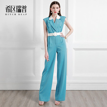 Xishan Ruipu temperament celebrities wide leg pants fashion jumpsuit pants jumpsuit pants Loose Women