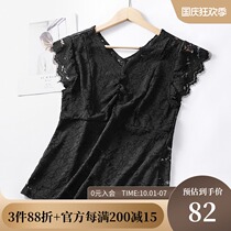 MsShe large size womens 2021 new summer dress fat sister deep V wide shoulder slim hollow stretch stretch drawstring