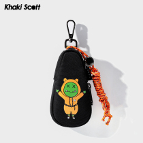 khaki scott CORDURA Ballistic nylon car key bag Tide brand necklace Mens and womens couple coin purse