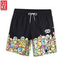 2021 New Tide card cartoon beach pants men cute wind speed dry anti embarrassment can go into the water hot spring swimsuit travel