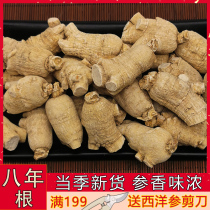500g Changbai Mountain American Ginseng whole wholesale gift box Citi ginseng grain head whole branch slices Atlantic three-section powder