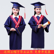 Childrens Doctoral School Kindergarten Elementary School Students Bachelors Suit Doctor Cap Graduation Photo Gown Suit Performance Clothing