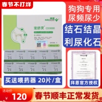Baien Chong Shuling dog CD3000 pet dog urinary system dissolves stones urination crystallization diuretic stone discharge 20 capsules