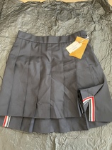  thom browne ss21 Wool Mini Pleated Skirt Dark Blue