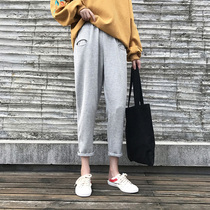 European station 2021 New radish pants womens fat mm Womens Korean knitted Haren pants size casual grandma pants