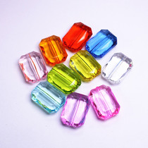 Childrens transparent acrylic crystal plastic rectangular gemstone toys reward boys and girls kindergarten beads
