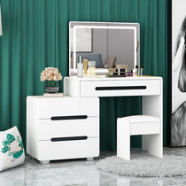 Dressing table simple modern bedroom small apartment makeup table Net red retractable with lamp dressing table storage cabinet
