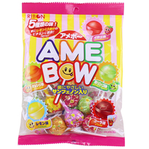 Japanese imported snack RIBON RIBON Lebang AMEBOW fruit flavored lollipop 120g bag childrens candy