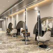 Net Red Beauty Hair Lens Desk Hair Salon Special Hairdressingshop Floor Mirror Desk Single-Sided With Lamp Haircut Mirror Upscale Haircut Mirror