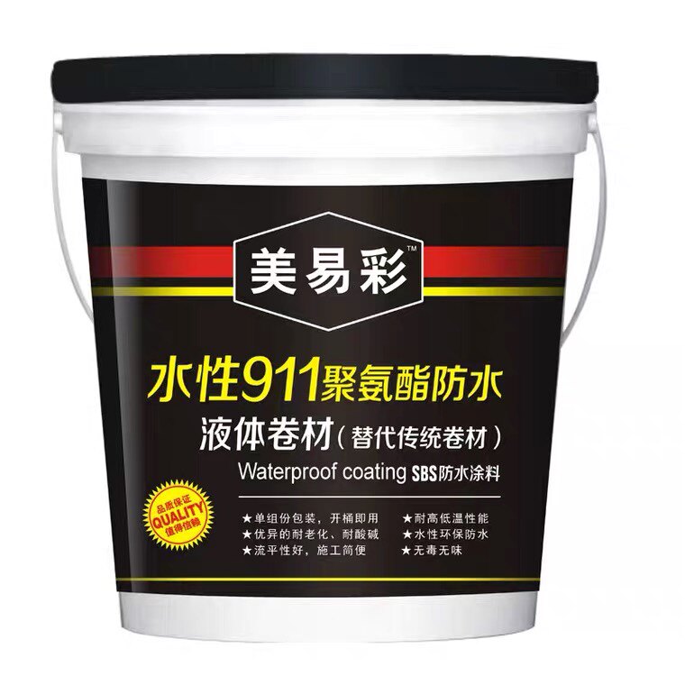 Water-based 911 liquid coiled material roof, roof, sky, roof, leak-proof glue, exterior wall crack waterproof coating