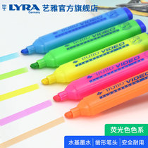 LYRAtratto United Soft-head Fluorescent Pen Light Color Ensemble Marker Pen Students With Colorful Thickness of color Focus Soft color Shining Light Color Series stationery Set of hand ledger pen to make notes