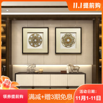 Living room sofa background wall decorative painting high-grade retro relief painting nostalgia new Chinese hanging painting Hall entrance mural