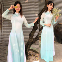 Dancing posture etiquette clothes shape clothing womens 2021 New chiffon Chinese style cheongsam set belly dance practice 3052