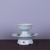 Song Hutian kiln shadow blue glaze with tea cup Cup antique porcelain Jingdezhen antique Dong ornaments collection soft decorations