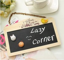Korea Creative Wall Adorable Blackboard Can Hang Children Bifacial Small Blackboard With Chalk Door Home Poop Sign Leave Message Board