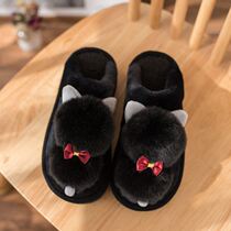 Foam bottom winter cotton slippers flat heel bedroom warm non-slip indoor pedal good-looking personality cute cheap