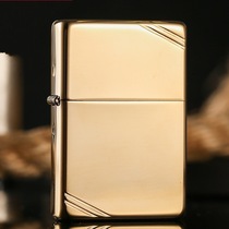 Edition Zippo270 lighter 1937 replica gold pure copper classical Mirror cut corner mirror exquisite rough